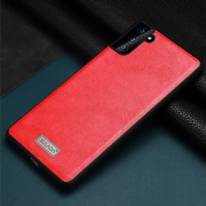 Hoesje voor Samsung Galaxy S21 Plus 5G Sulada-leereffect