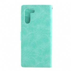 Leren Hoesje voor Samsung Galaxy S21 Plus 5G Bescherming Mercury Blue Moon-imitatieleer