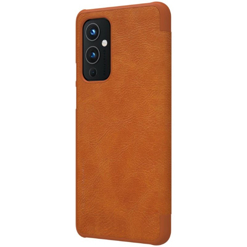 Flip Case voor OnePlus 9 Qin-serie Leereffect