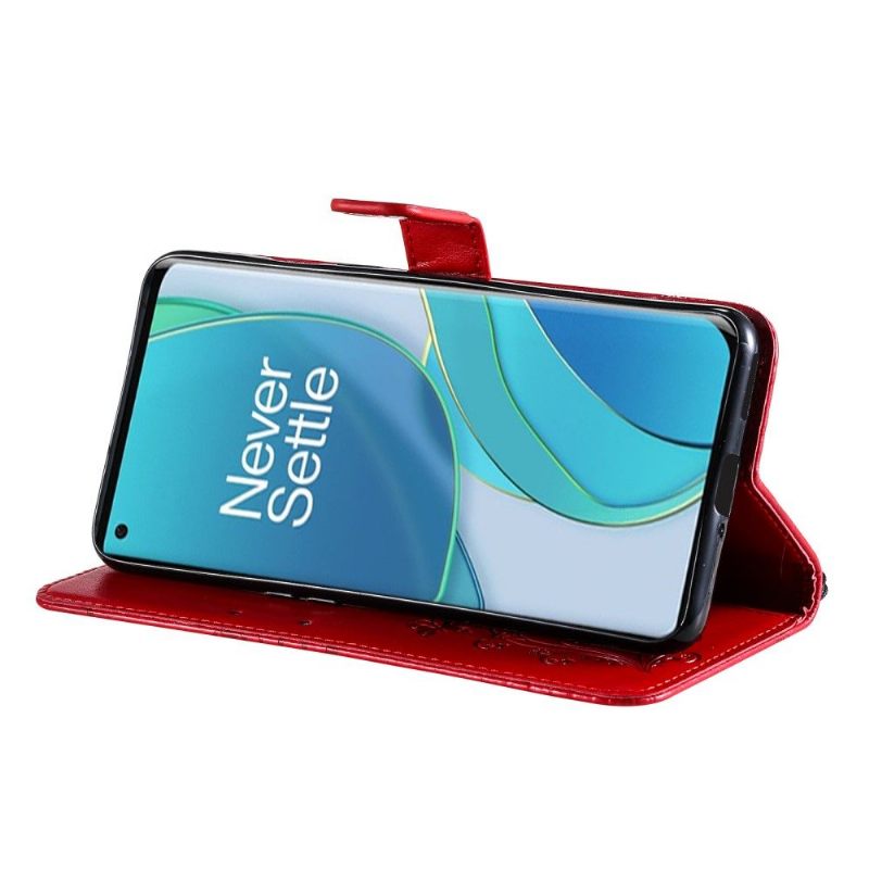 Folio-hoesje voor OnePlus 9 Anti-fall Ondersteuningsfunctie Vlinders