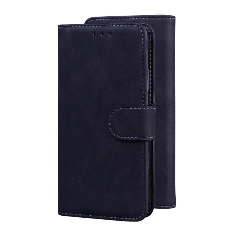 Folio-hoesje voor OnePlus 9 Anti-fall Portemonnee Leren Mat Leereffect Stiksels