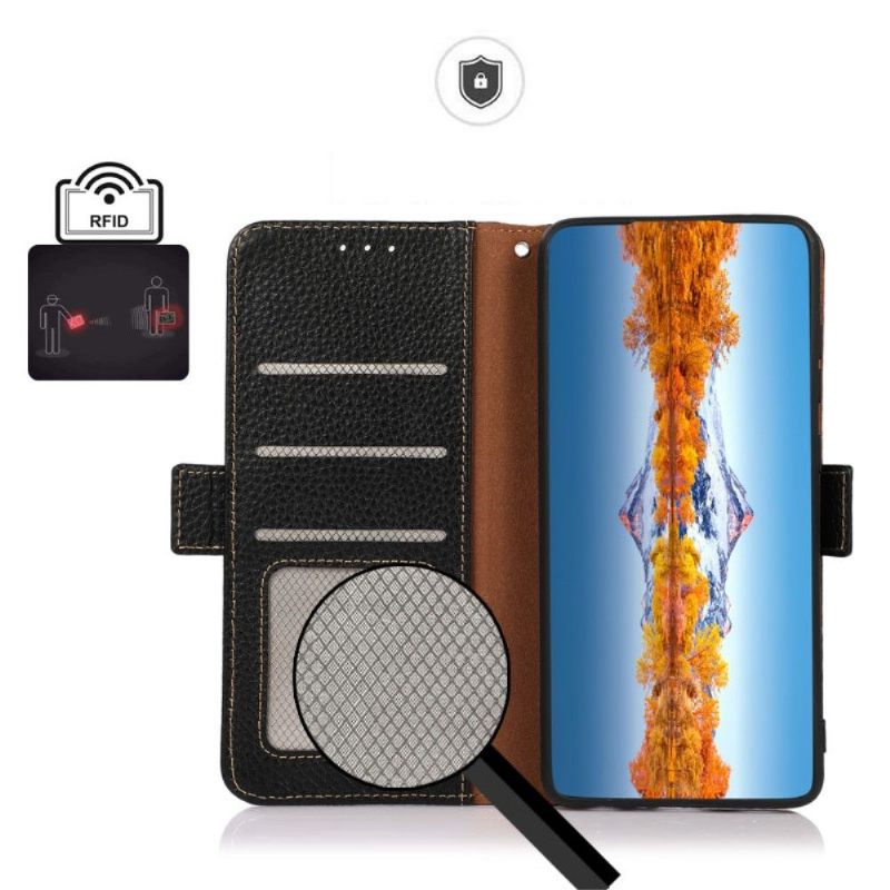 Folio-hoesje voor OnePlus 9 Khazneh Generfd Leer