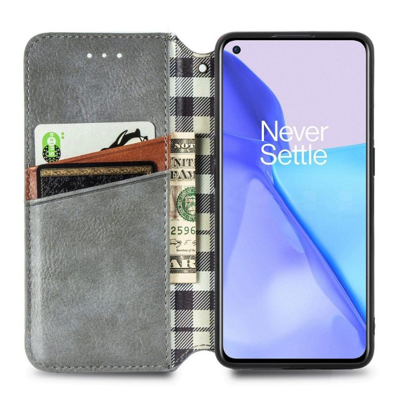 Folio-hoesje voor OnePlus 9 Kub Design-kaarthouder