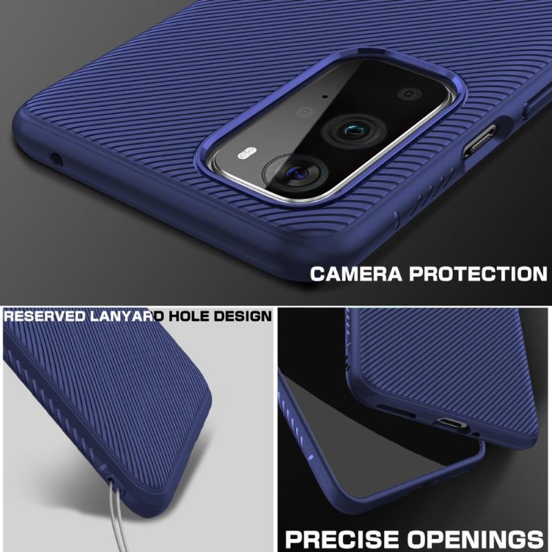 Hoesje voor OnePlus 9 Siliconen Gestreept Effect