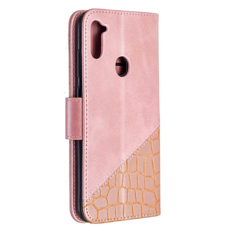 Folio-hoesje voor Samsung Galaxy M11 Krokodillenlook Leereffect