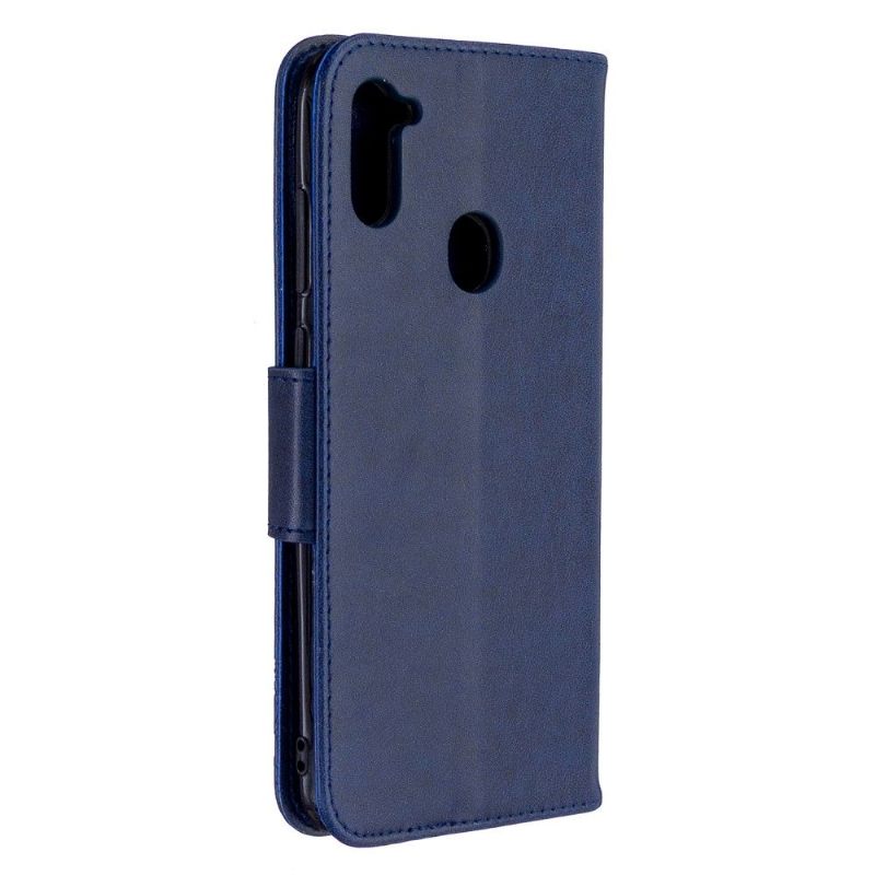 Leren Hoesje voor Samsung Galaxy M11 Ondersteuningsfunctie Vlinders
