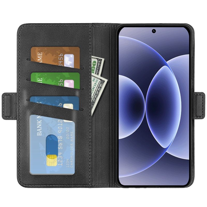 Flip Case Leren Xiaomi 17 Dubbele Sluiting