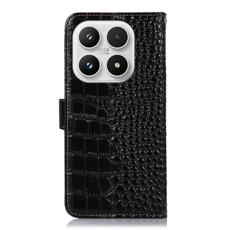 Flip Case Leren Xiaomi 17 Leer Met Krokodillenprint