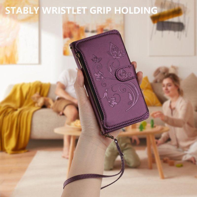 Flip Case Leren Xiaomi 17 Portemonnee Met Bloemenprint