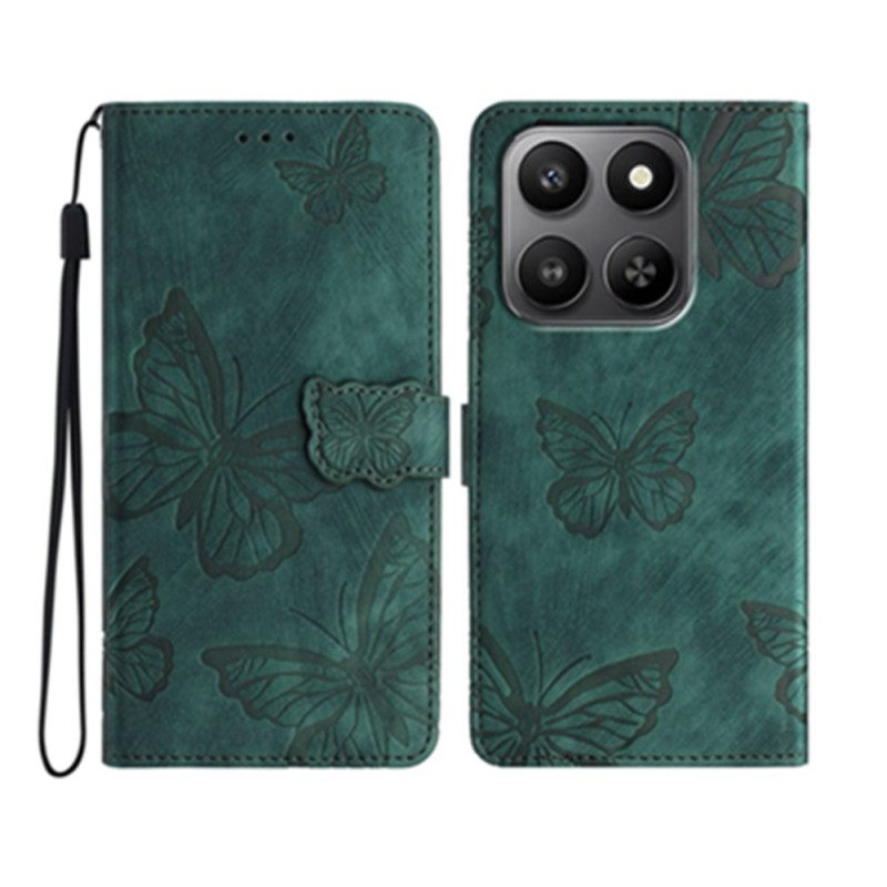 Flip Case Leren Xiaomi 17 Suède Vlindereffect
