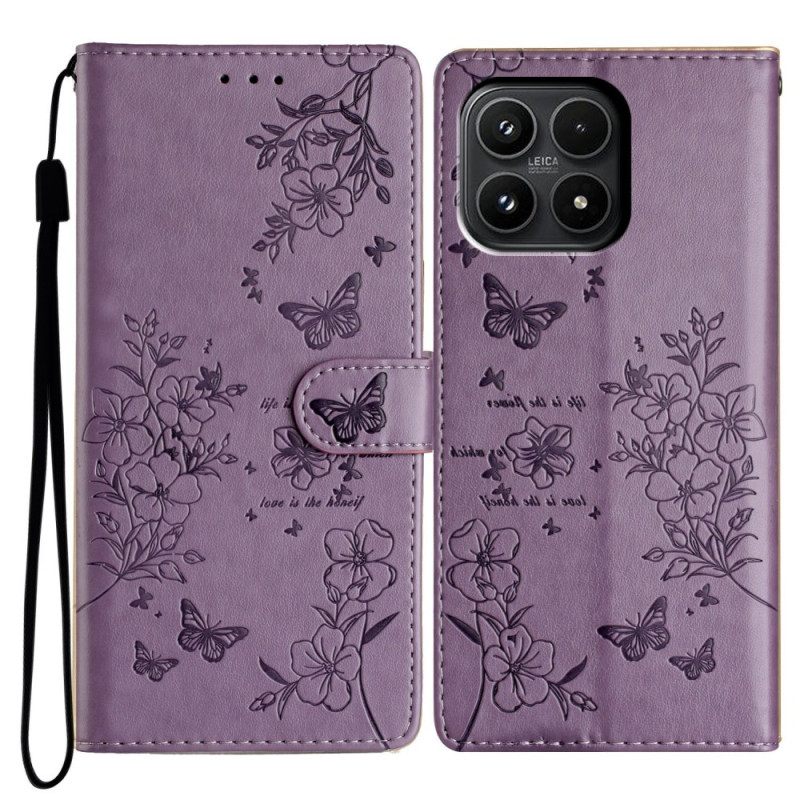 Folio-hoesje Xiaomi 17 Bloemenprint