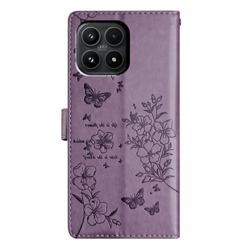 Folio-hoesje Xiaomi 17 Bloemenprint