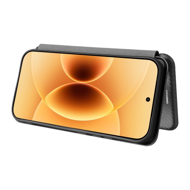 Folio-hoesje Xiaomi 17 Koolstofvezelstructuur