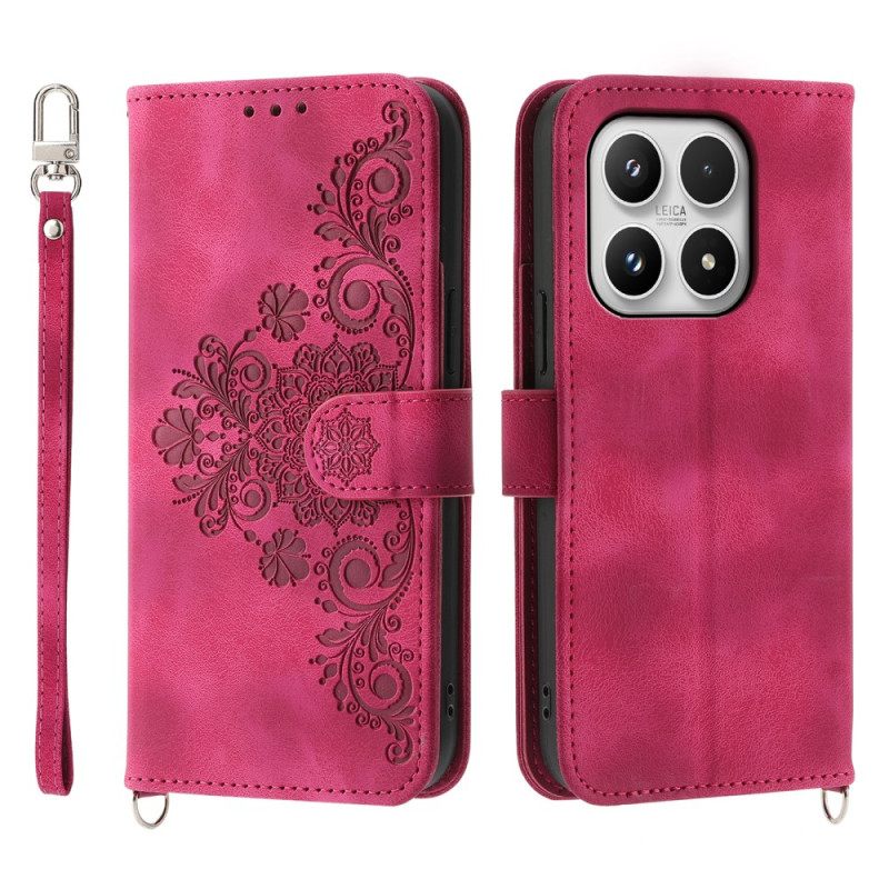 Folio-hoesje Xiaomi 17 Telefoonhoesje Kanten Suède-effect