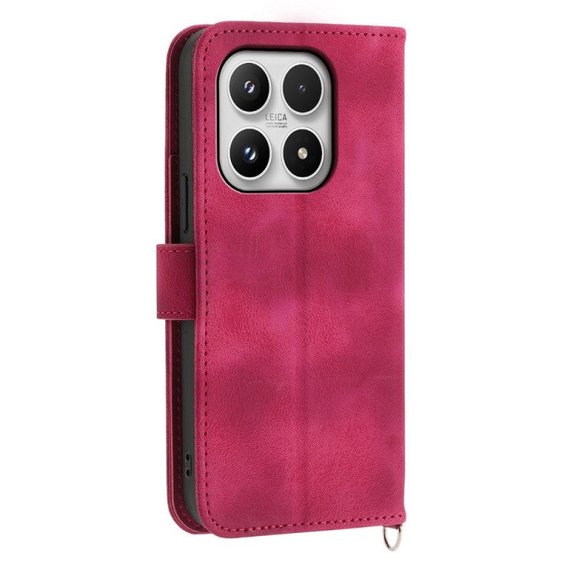 Folio-hoesje Xiaomi 17 Telefoonhoesje Kanten Suède-effect