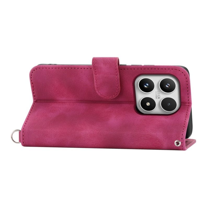 Folio-hoesje Xiaomi 17 Telefoonhoesje Kanten Suède-effect