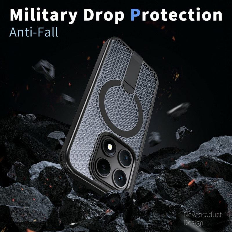 Hoesje Xiaomi 17 Magnetische Rasterstructuur Met Standaard Bescherming Hoesje