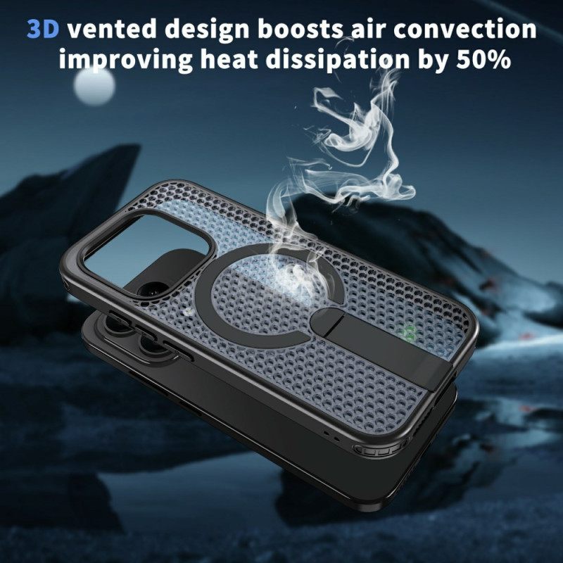 Hoesje Xiaomi 17 Magnetische Rasterstructuur Met Standaard Bescherming Hoesje