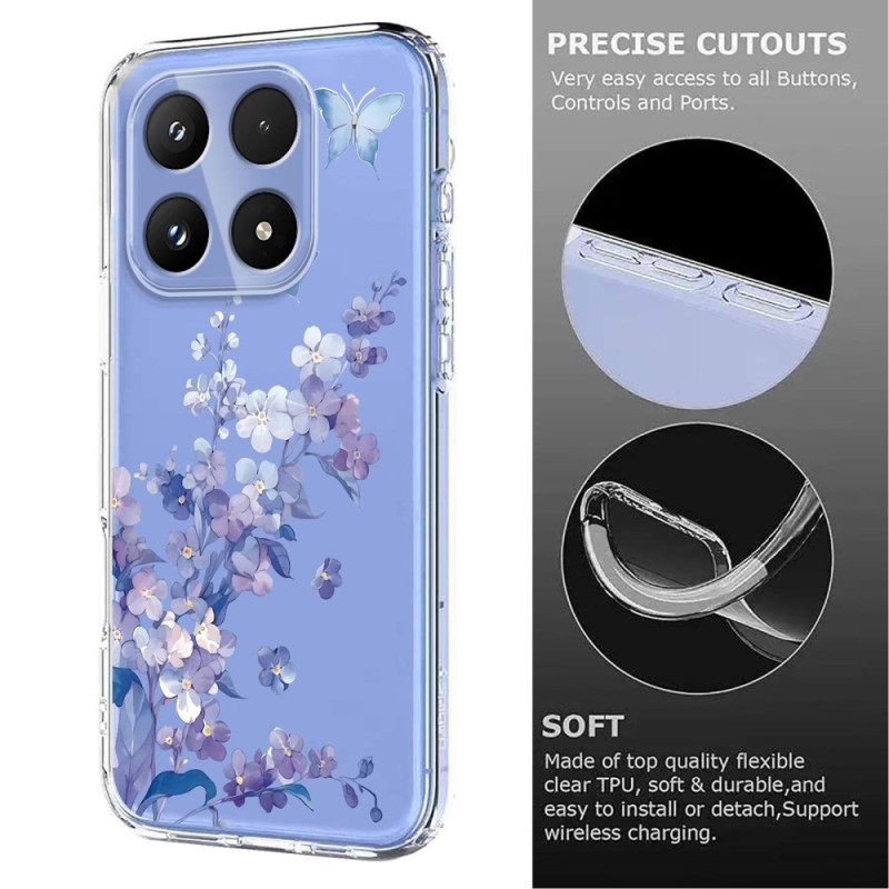 Hoesje Xiaomi 17 Vlinders En Bloemen Bescherming Hoesje