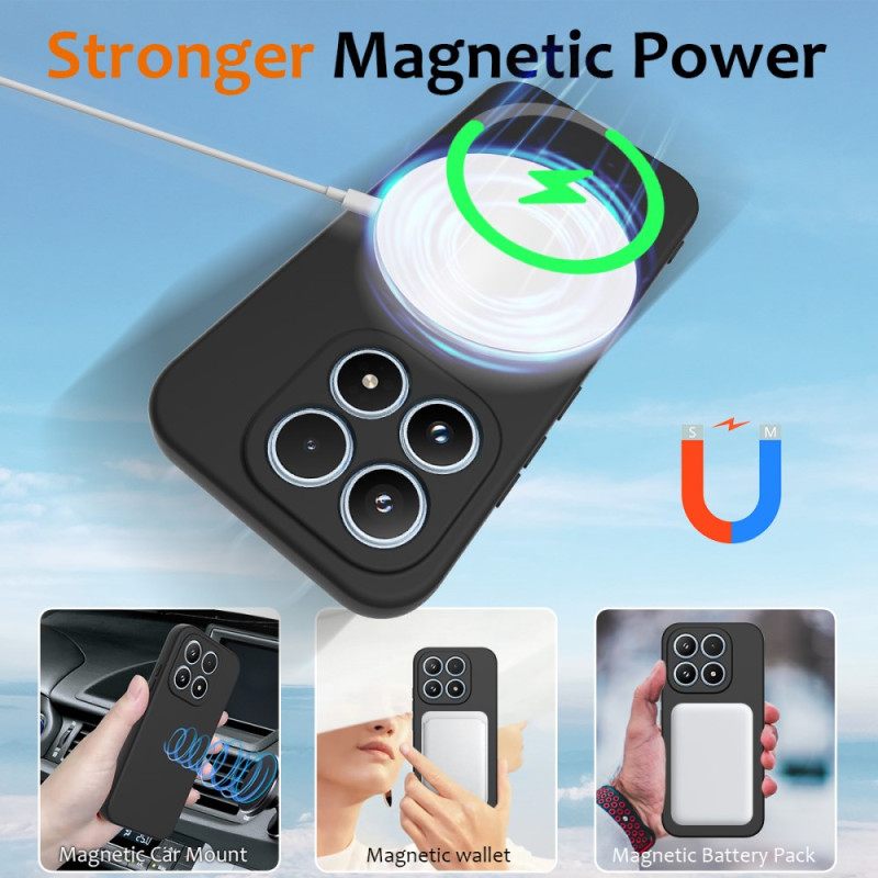 Hoesje Xiaomi 17 Vloeibare Siliconen Met Magneet