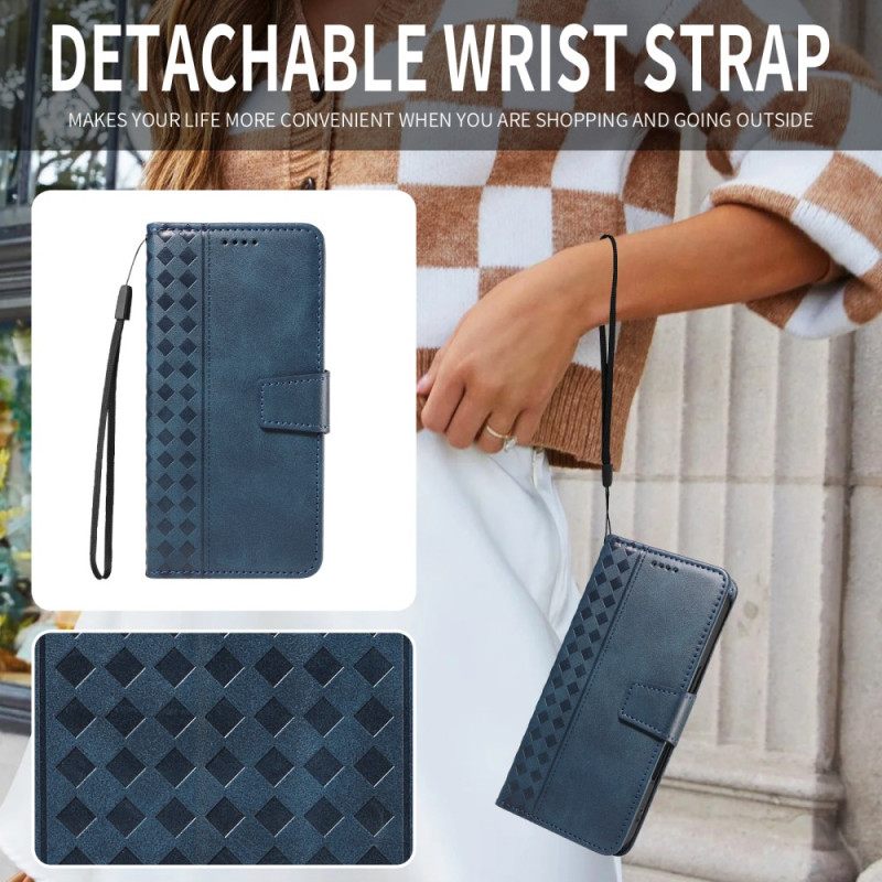 Leren Hoesje Voor Xiaomi 17 Diamantrand