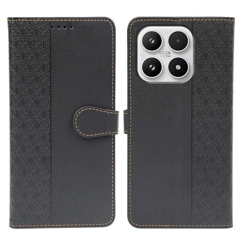 Leren Hoesje Voor Xiaomi 17 Klavertje Vier