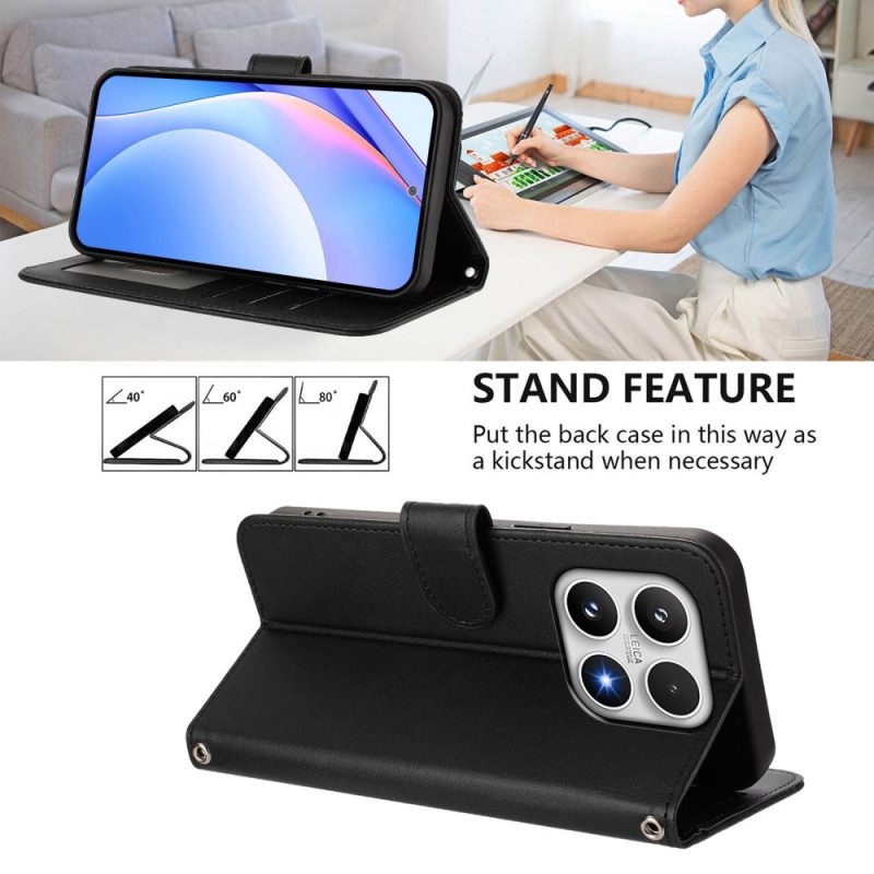 Leren Hoesje Voor Xiaomi 17 Rfid-bescherming Met Leerlook