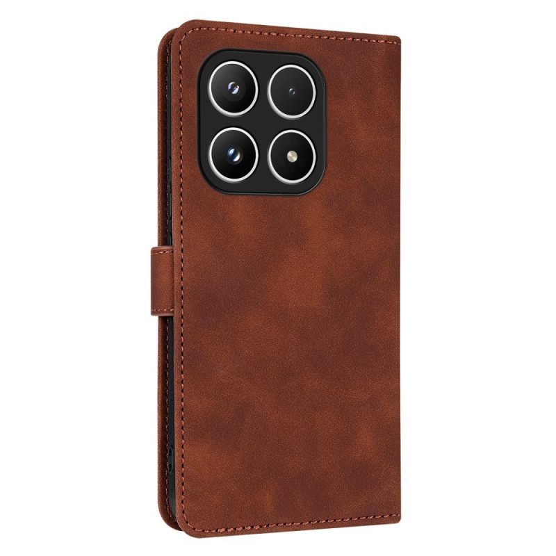 Leren Hoesje Voor Xiaomi 17 Suède-effect Azns
