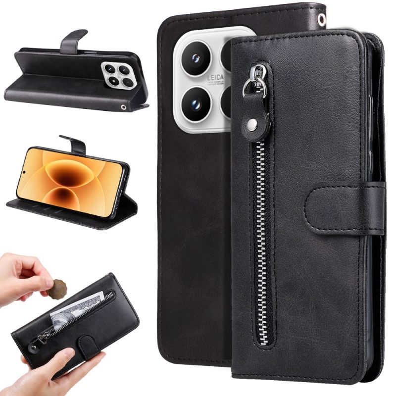 Leren Hoesje Voor Xiaomi 17 Vakje Met Rits