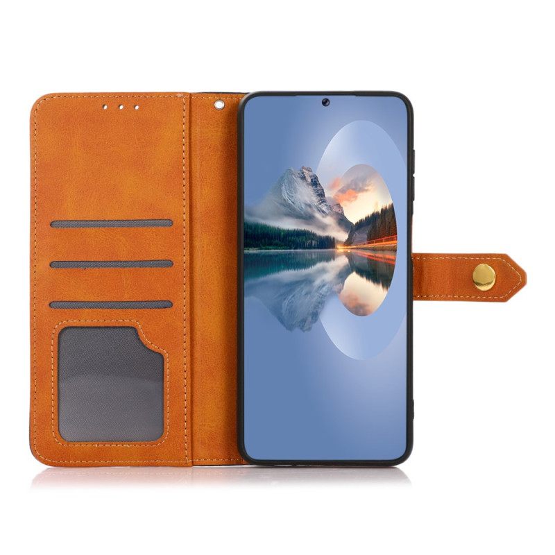 Leren Hoesje Xiaomi 17 Khazneh Gouden Sluiting Bescherming Hoesje