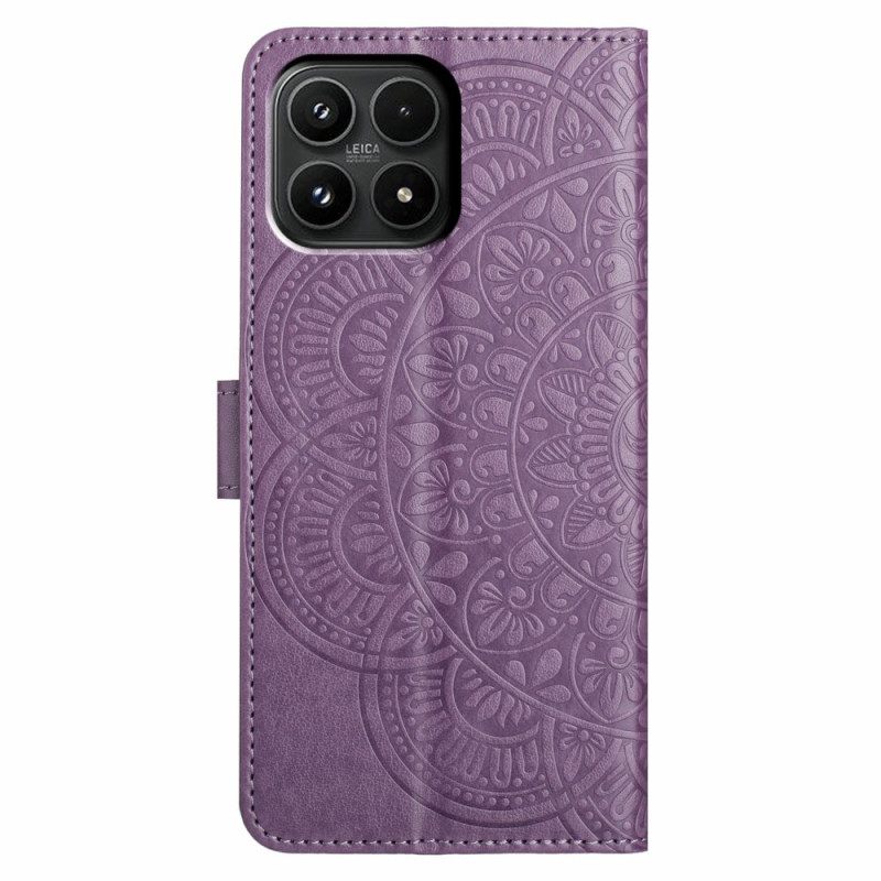 Leren Hoesje Xiaomi 17 Mandala-gravure Bescherming Hoesje