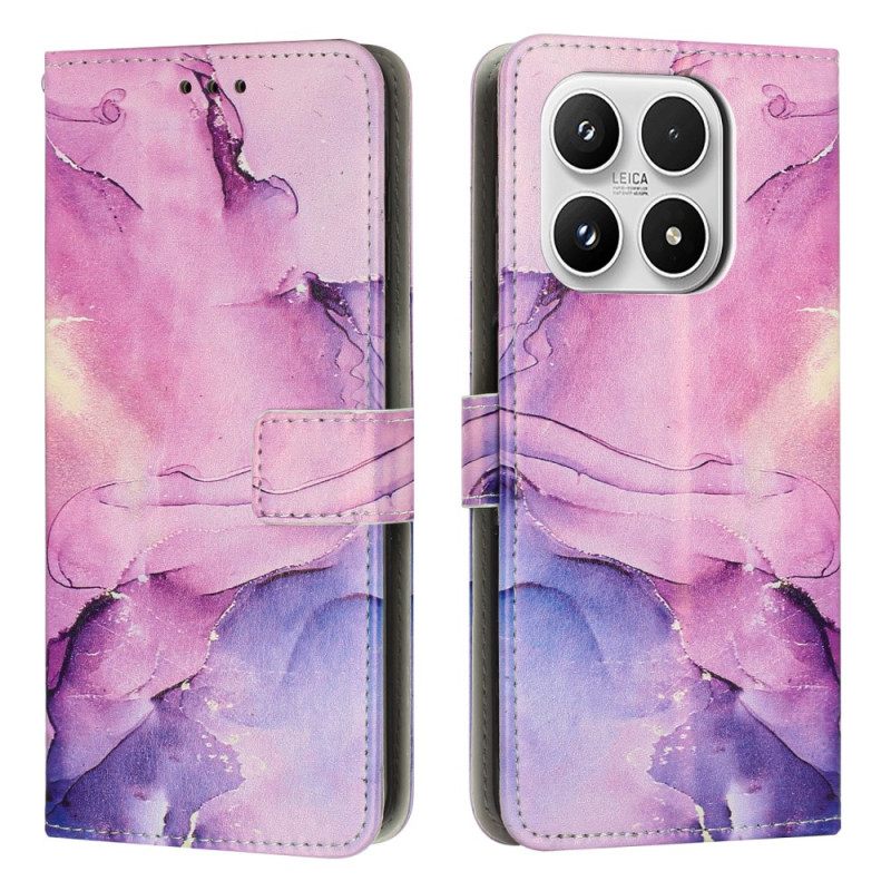 Leren Hoesje Xiaomi 17 Marmer Bescherming Hoesje