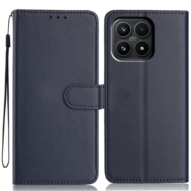 Leren Hoesje Xiaomi 17 Strakke Lijnstijl