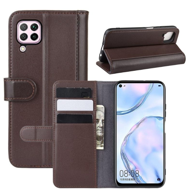 Cover voor Huawei P40 Lite Folio-hoesje Premium Leer