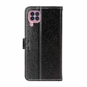 Folio-hoesje voor Huawei P40 Lite Kunstleer Pailletten