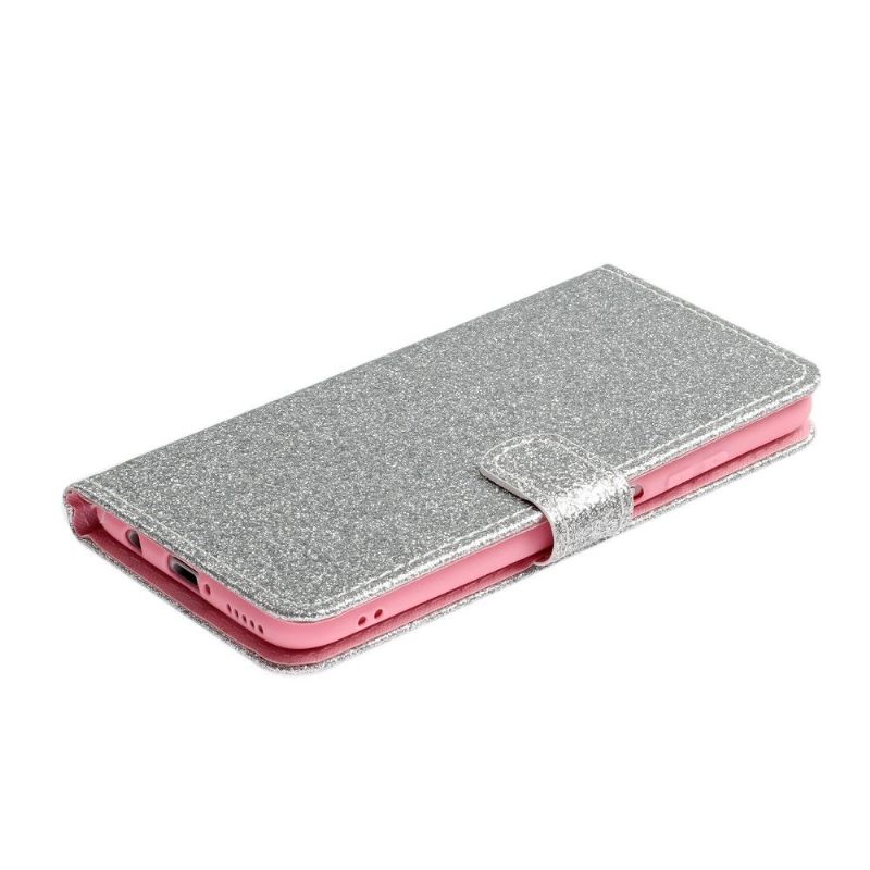 Folio-hoesje voor Huawei P40 Lite Kunstleer Pailletten