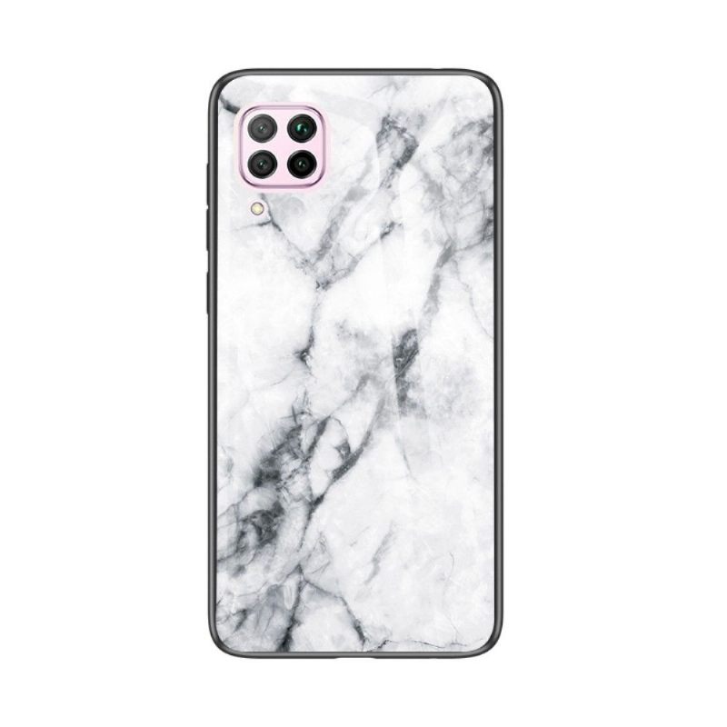 Telefoonhoesje voor Huawei P40 Lite Bescherming Celine Marmeren Glazen Achterkant