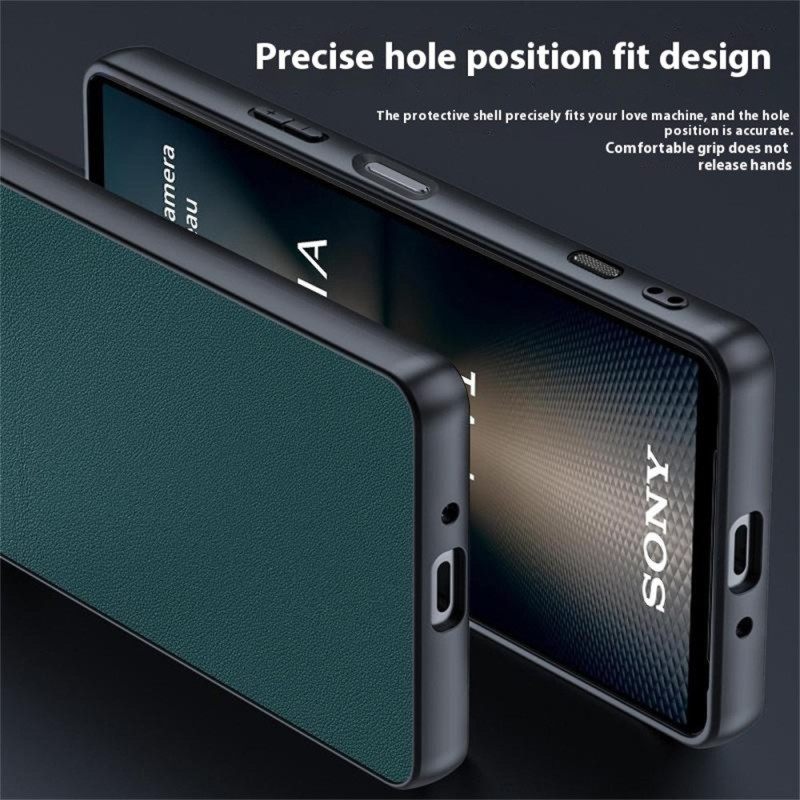 Cover Hoesje Sony Xperia 1 Vii Telefoonhoesje Lederlook