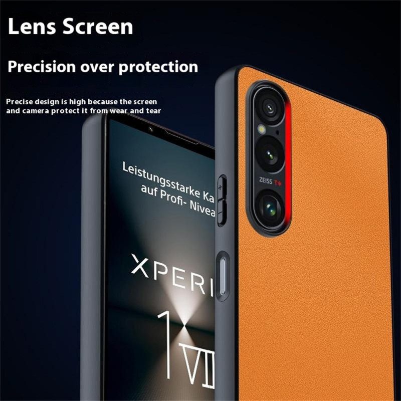 Cover Hoesje Sony Xperia 1 Vii Telefoonhoesje Lederlook