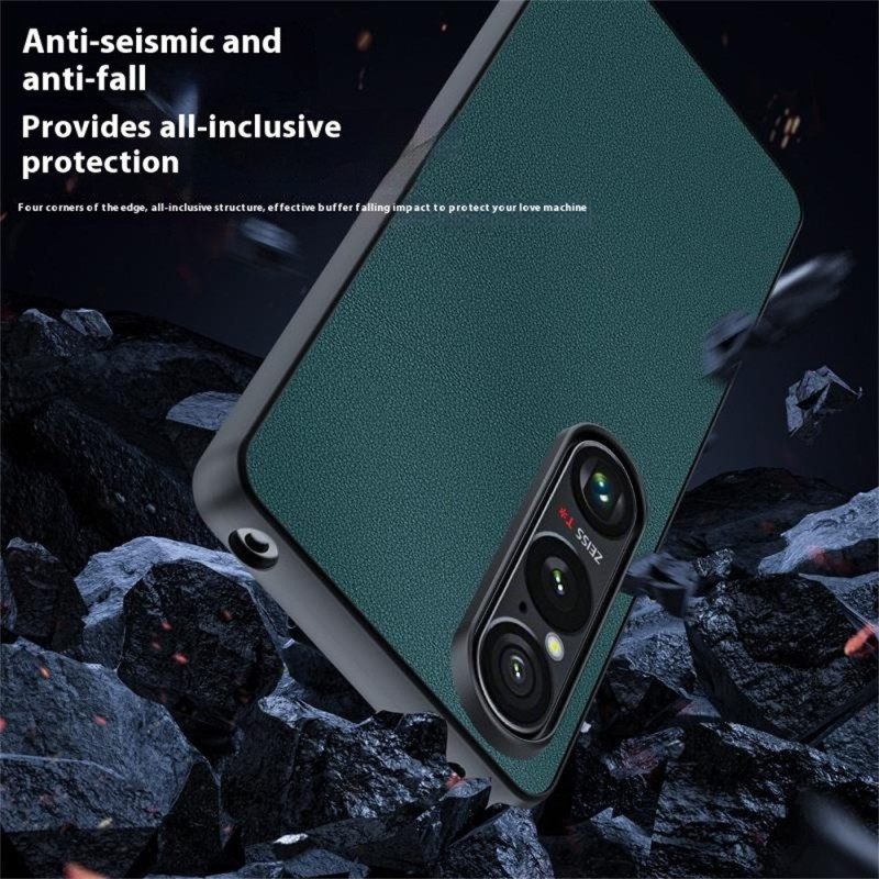 Cover Hoesje Sony Xperia 1 Vii Telefoonhoesje Lederlook