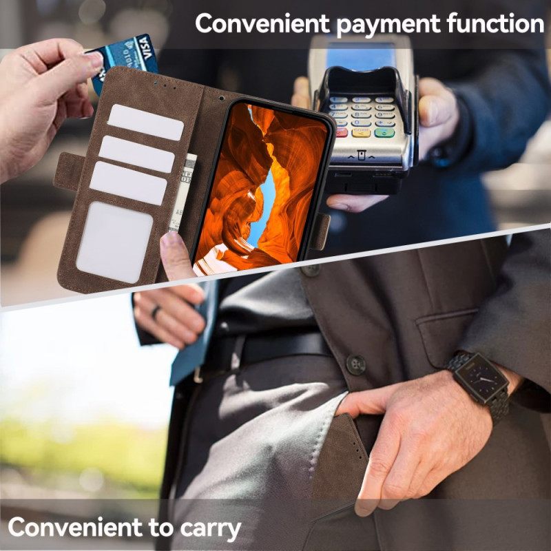 Flip Case Leren Sony Xperia 1 Vii Abeel Suède-effect