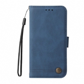 Flip Case Leren Sony Xperia 1 Vii Vintage-effect Met Klinknagel