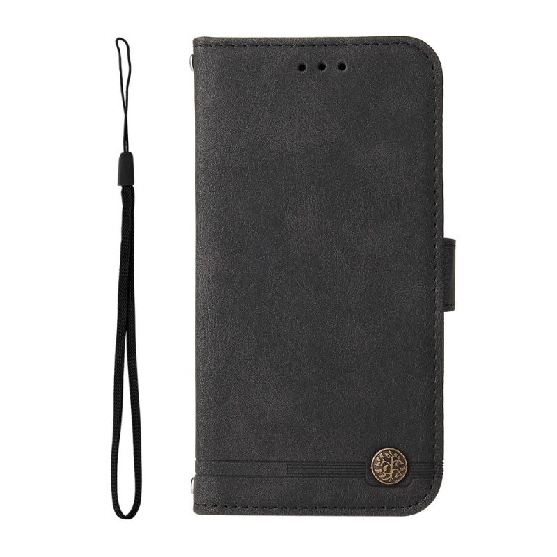 Flip Case Leren Sony Xperia 1 Vii Vintage-effect Met Klinknagel