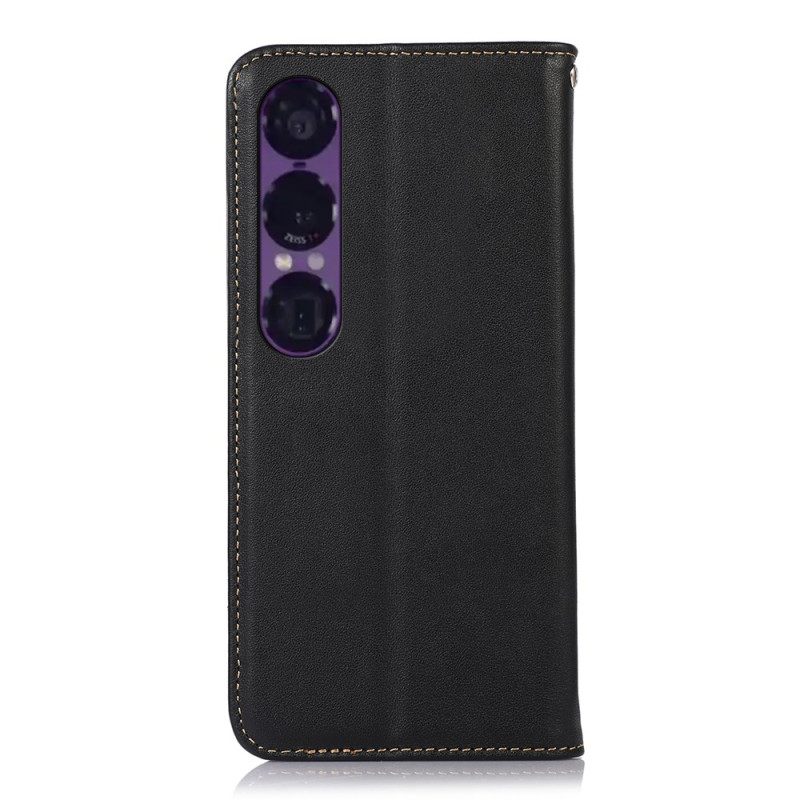 Folio-hoesje Sony Xperia 1 Vii Khazneh Nappa Leer
