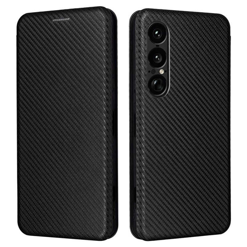 Folio-hoesje Sony Xperia 1 Vii Koolstofvezel