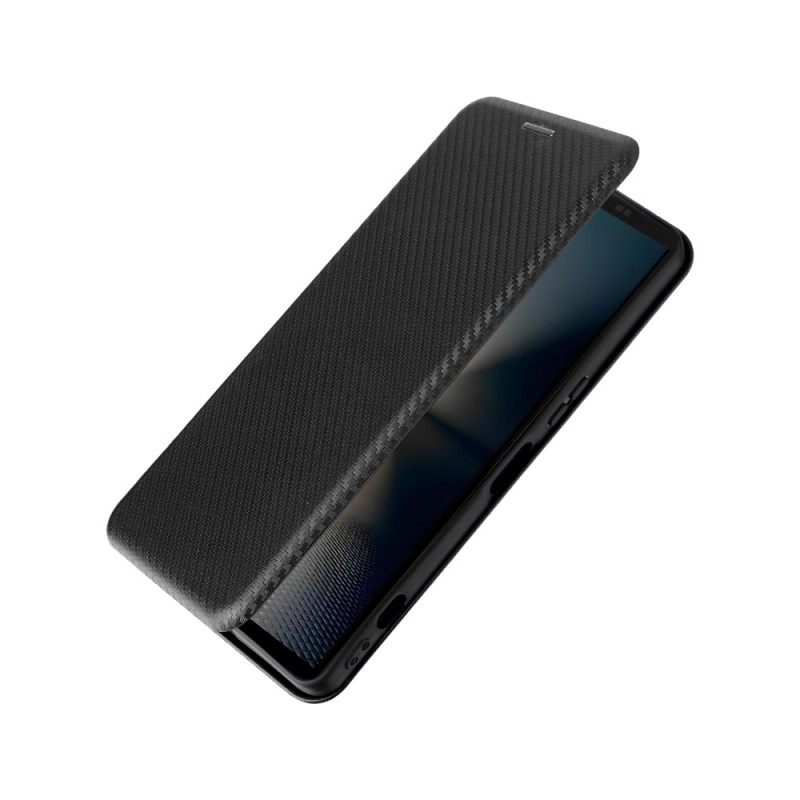 Folio-hoesje Sony Xperia 1 Vii Koolstofvezel