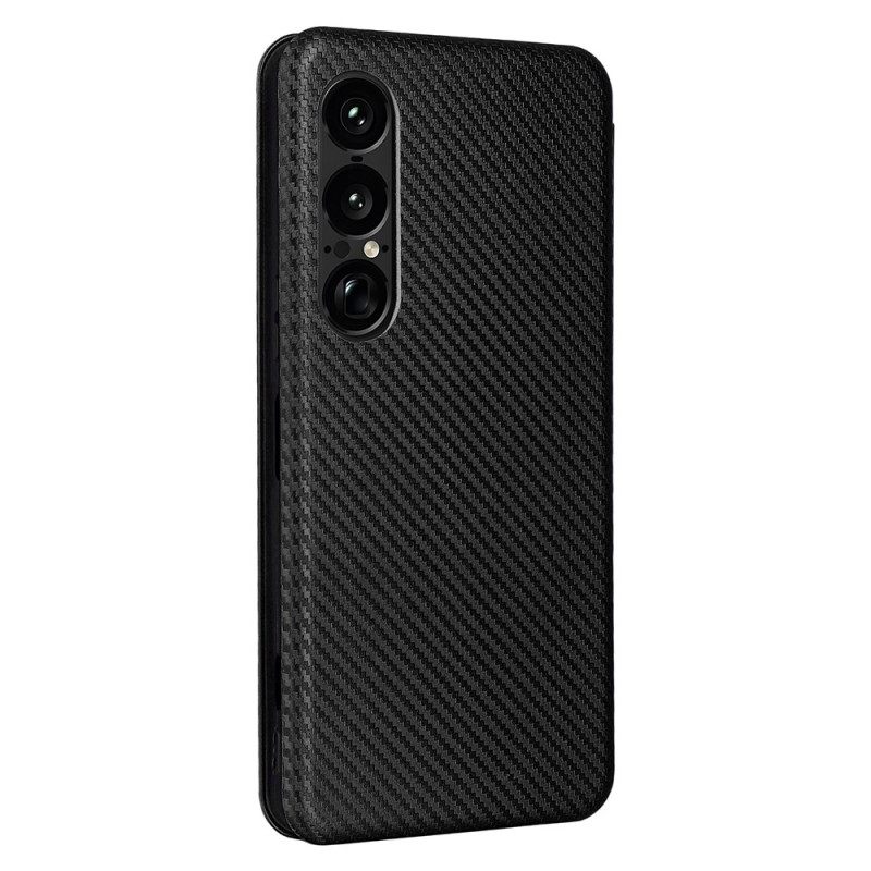Folio-hoesje Sony Xperia 1 Vii Koolstofvezel