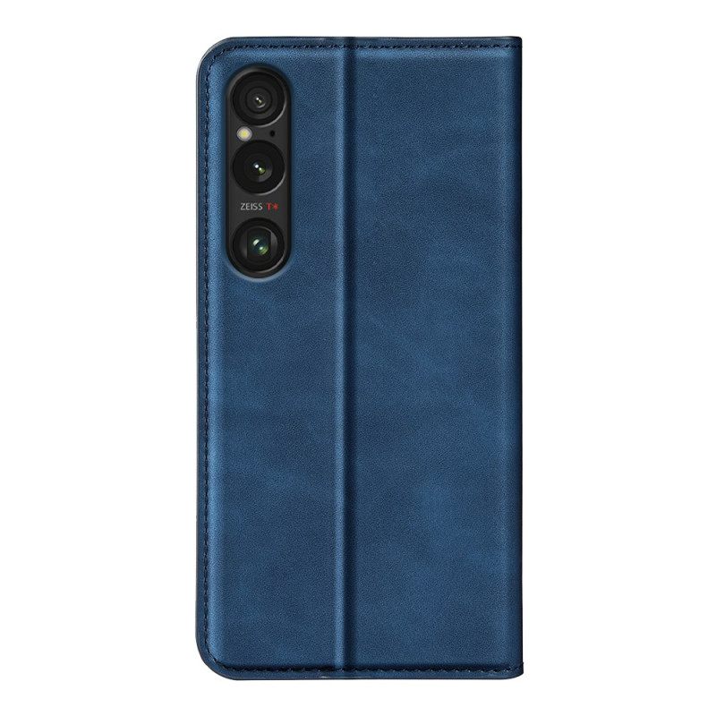 Folio-hoesje Sony Xperia 1 Vii Leerstijl