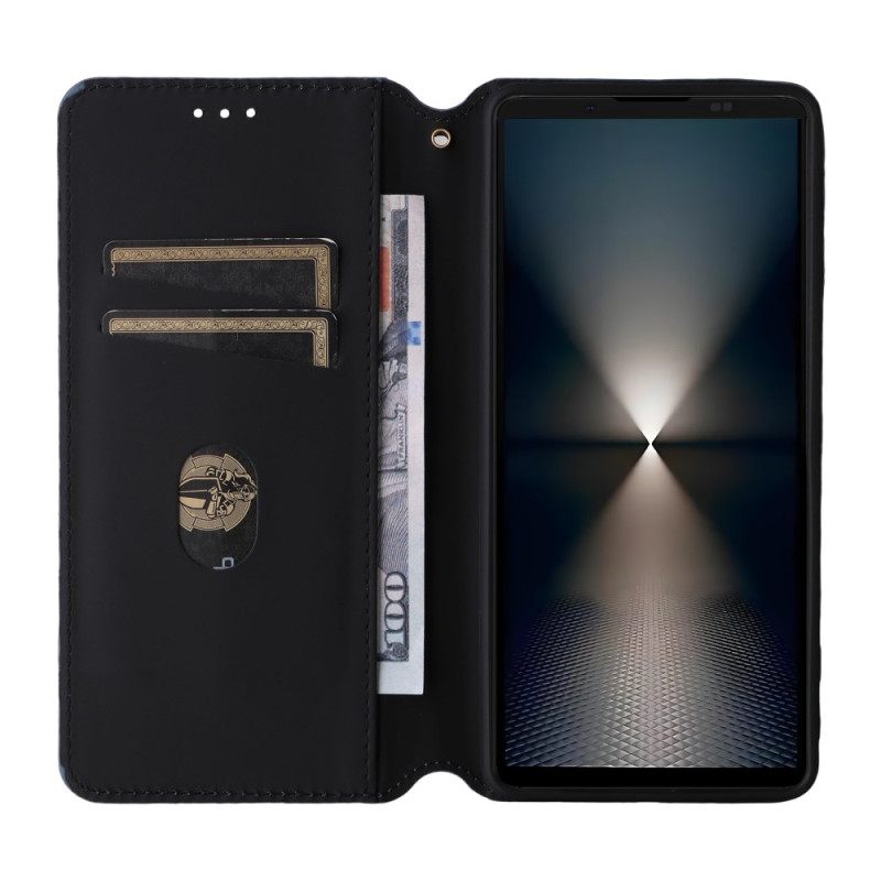 Folio-hoesje Sony Xperia 1 Vii Telefoonhoesje 3d-diamanten