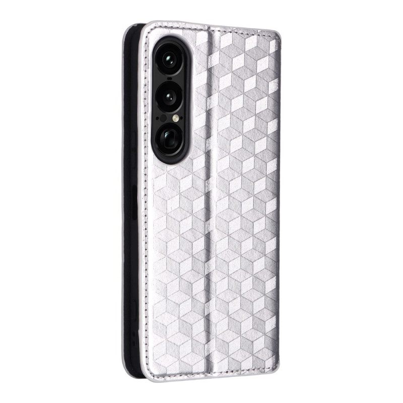 Folio-hoesje Sony Xperia 1 Vii Telefoonhoesje 3d-diamanten